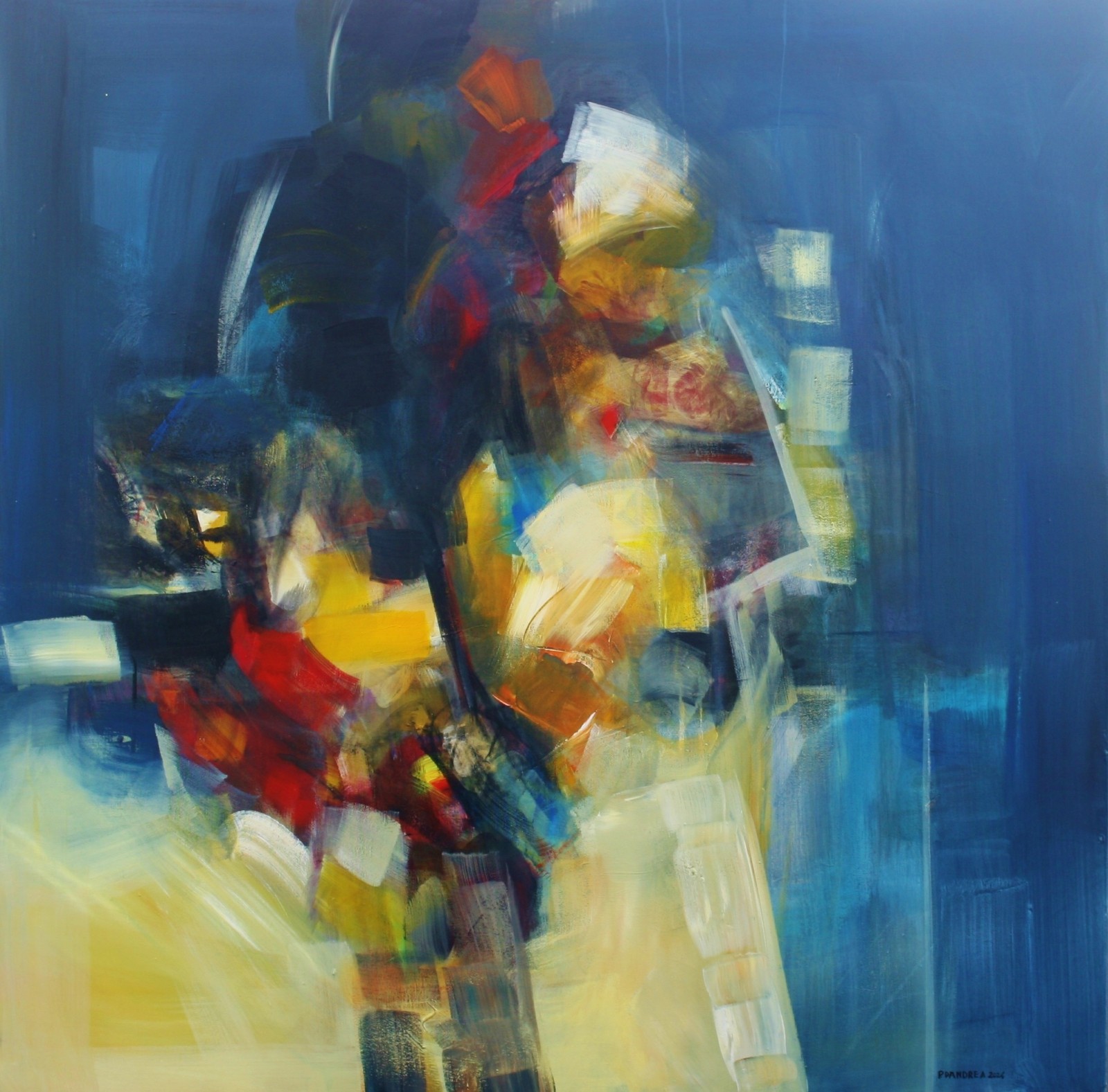 Credevo fosse amore...2024, tecnica mista su tela, 100x100 (Opere sito)