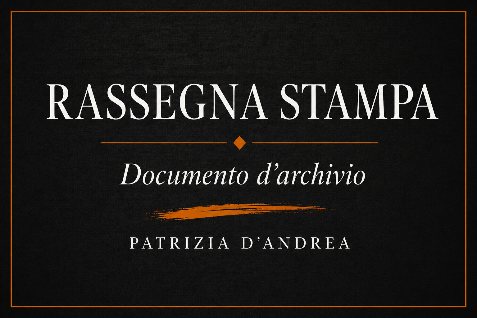 Documento d’archivio del 2015 dedicato alla mostra di Patrizia D’Andrea all’Aurum di Pescara